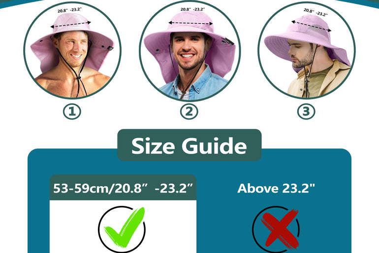 Solaris Unisex Outdoor Sun Protection Fishing Cap with Neck Flap Wide Brim Mesh Hat for Travel Camping Hiking Hunting size ch
