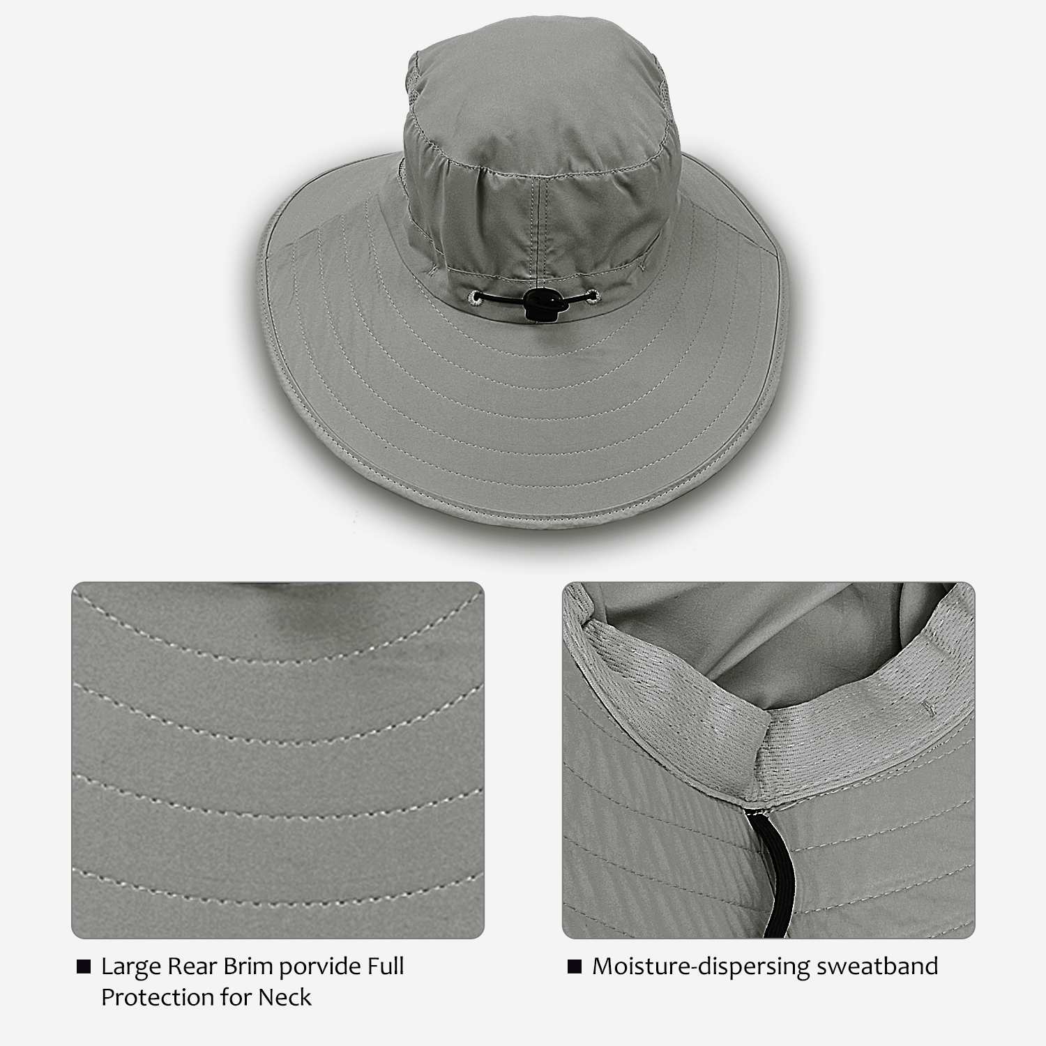 Solaris Women's Sun Hats Neck Flap Large Brim UV Protection Foldable  Fishing Hiking Cap Tan