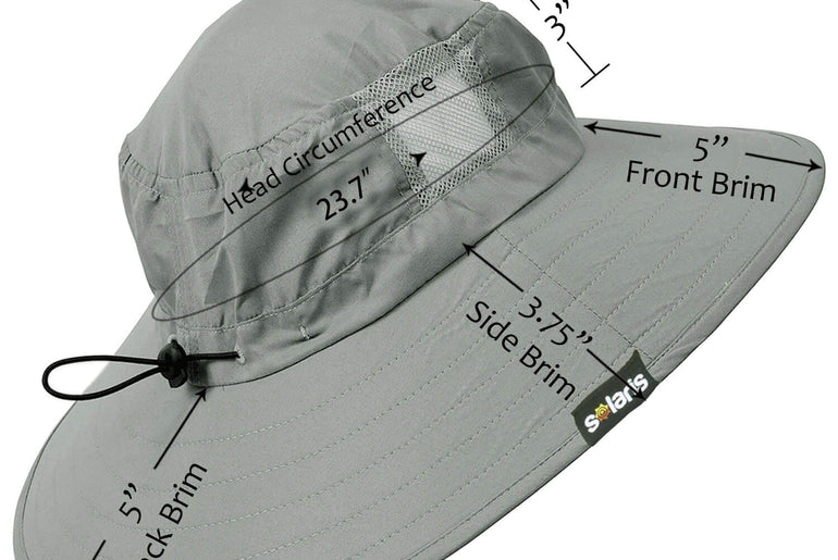 Solaris Outdoor Wide Brim Sun Hats Blocking UV Protection Cap UPF 50+ Foldable Mesh Net for Finishing, Hiking, Camping back v