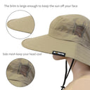 Solaris Outdoor Wide Brim Sun Hats Blocking UV Protection Cap UPF 50+ Foldable Mesh Net for Finishing, Hiking, Camping newarr