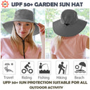 Solaris Outdoor Wide Brim Sun Hats Blocking UV Protection Cap UPF 50+ Foldable Mesh Net for Finishing, Hiking, Camping detail