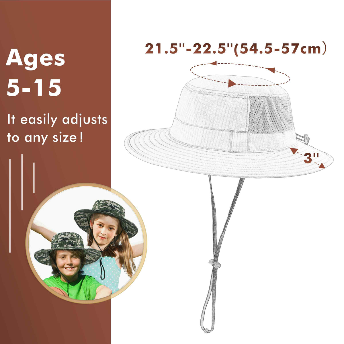 Solaris by Tirrinia Kids Sun Hat UPF 50+ – Adjustable Outdoor Hat for Toddlers & Children