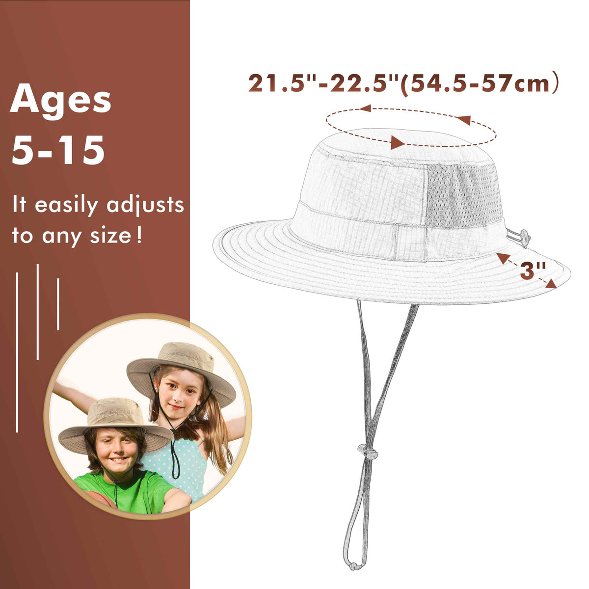 Solaris by Tirrinia Kids Sun Hat UPF 50+ – Adjustable Outdoor Hat for Toddlers & Children