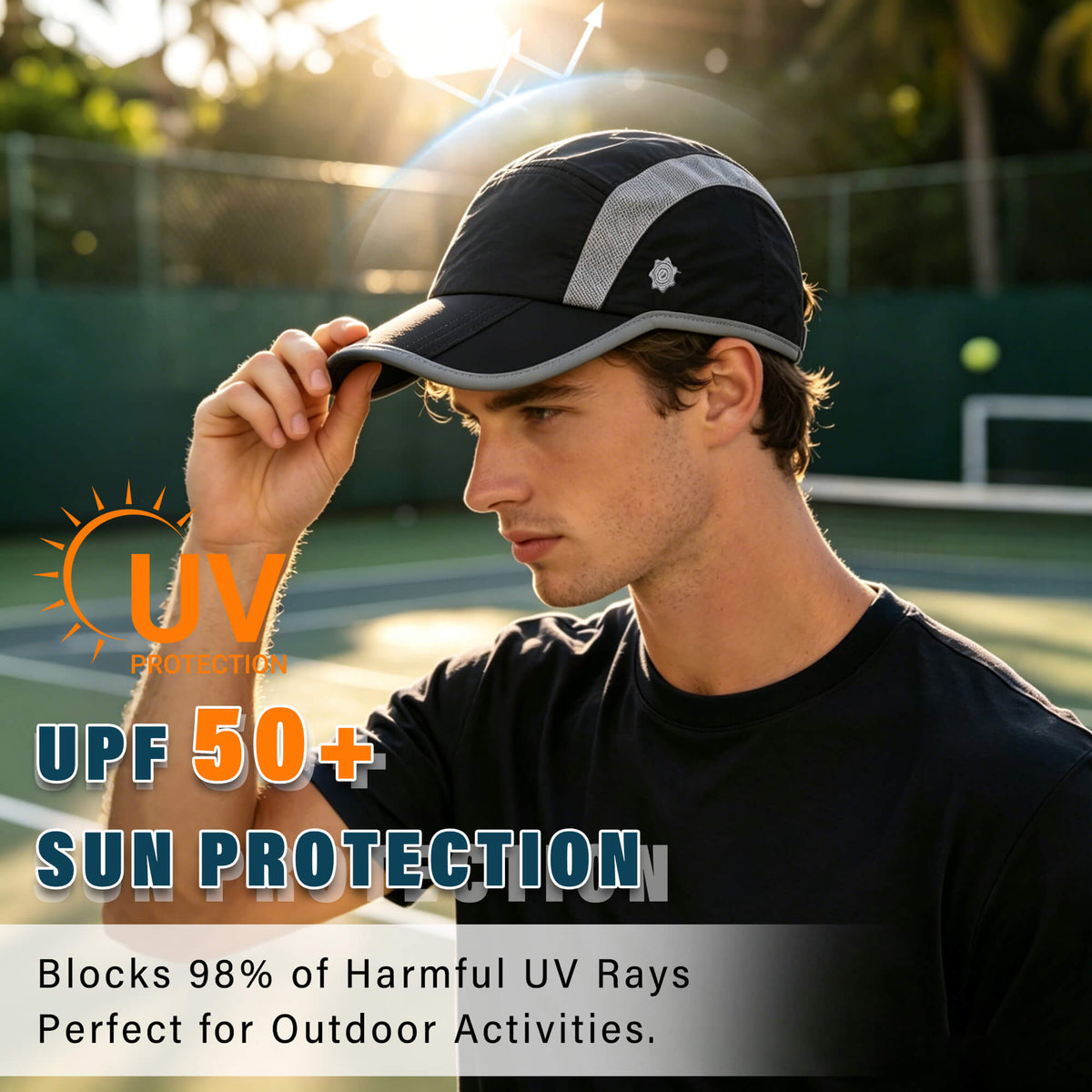 Solaris UPF 50+ Running Cap – Lightweight Foldable Sports Hat for Outdoor Training & Travel newarrivals style