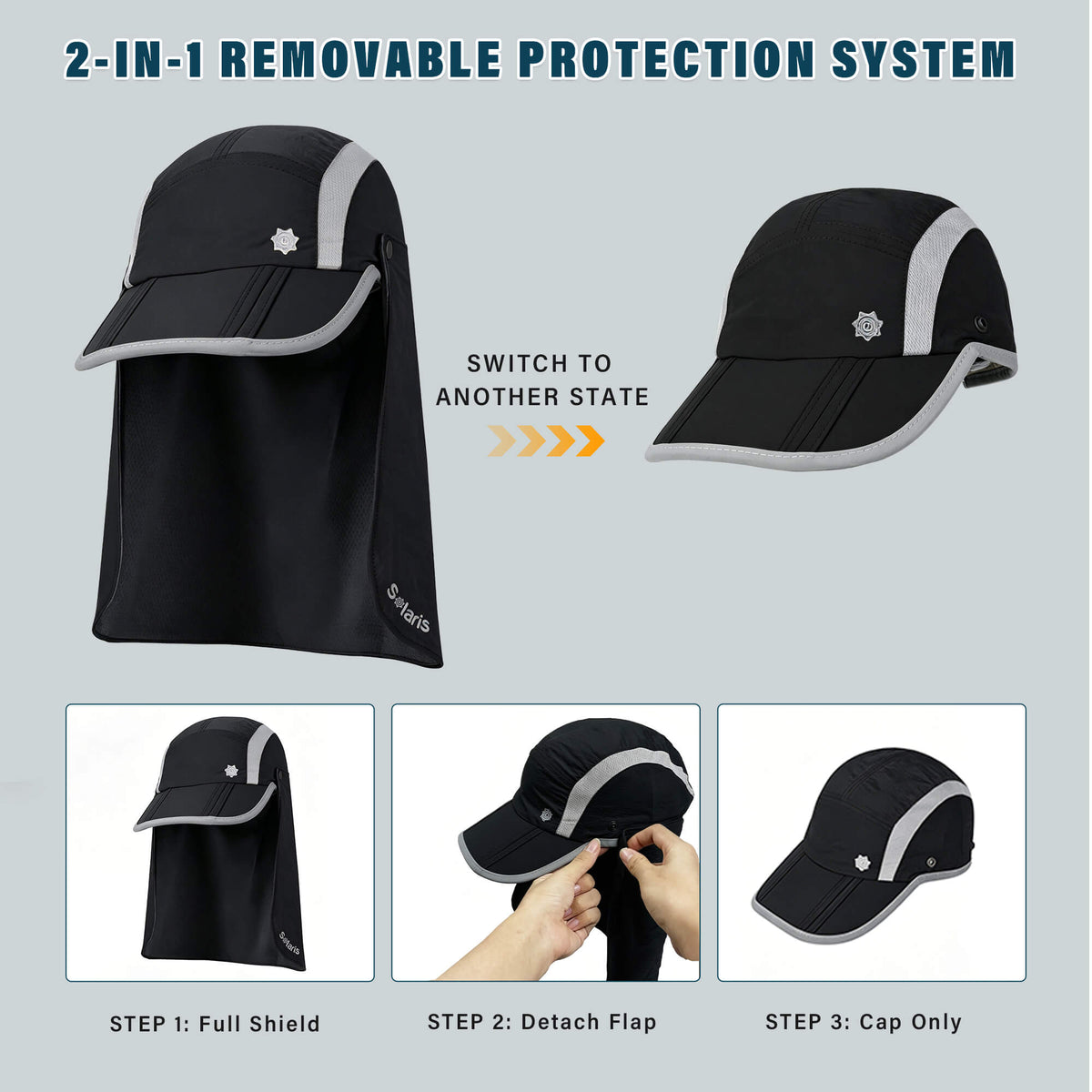 Solaris UPF 50+ Running Cap – Lightweight Foldable Breathable Sports Hat detail view