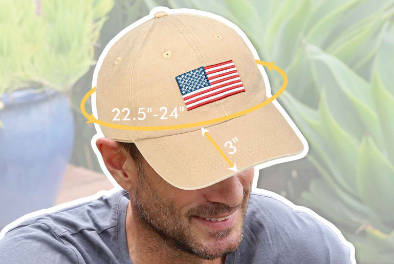 Tirrinia American Flag Baseball Cap side view