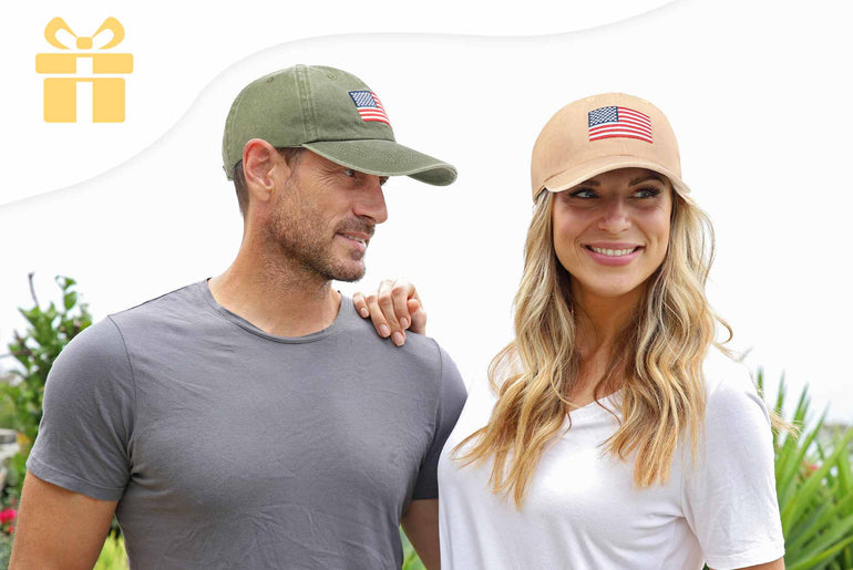 Tirrinia American Flag Baseball Cap back view