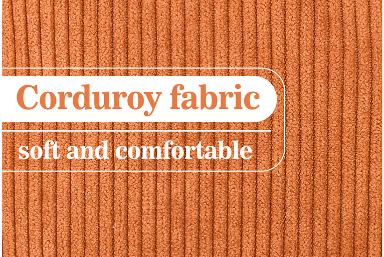 Tirrinia Classic Vintage Orange Corduroy Backpack detail view