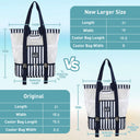 Tirrinia Mesh Beach Bag with Cooler Compartment, Extra Large Totes for Beach  Travel, Functional Fashion Beach Bag for Women