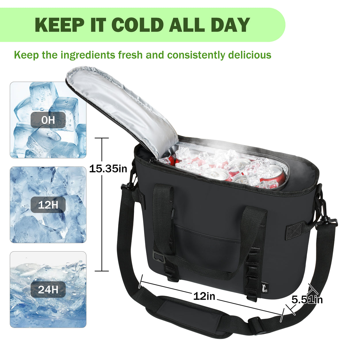 Tirrinia 20 Cans Insulated Soft Cooler Bag