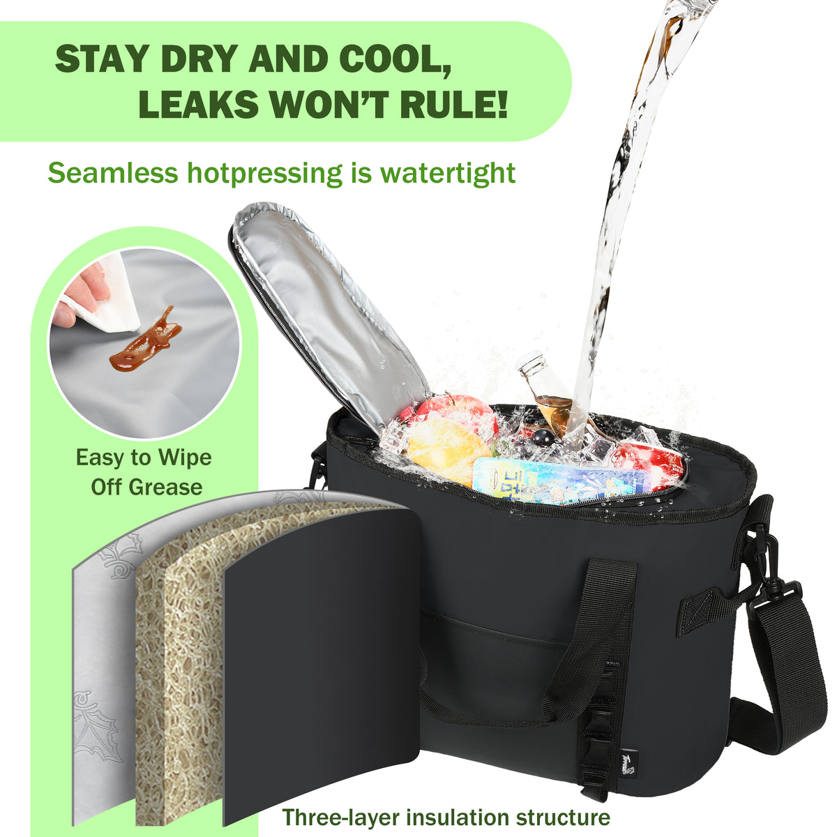 Tirrinia 20 Cans Insulated Soft Cooler Bag
