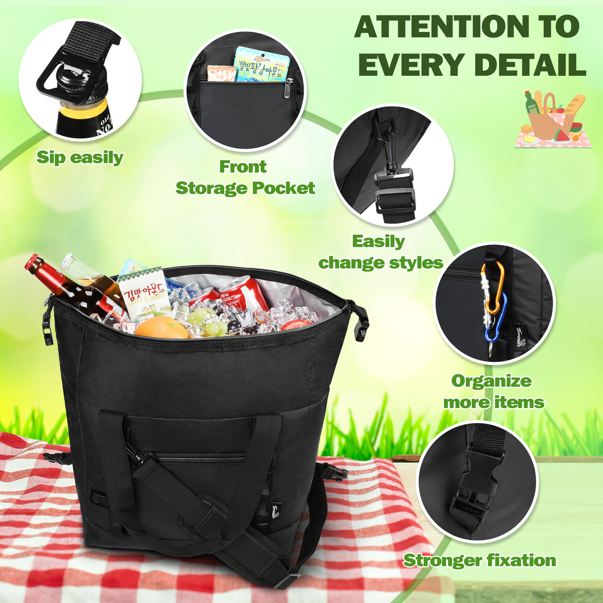 Tirrinia 30 Cans Insulated Soft Cooler Bag