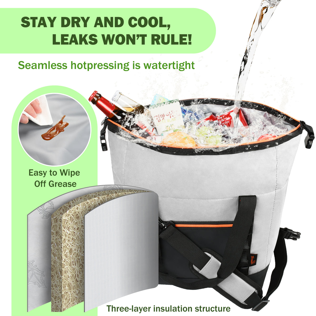 Tirrinia 30 Cans Insulated Soft Cooler Bag