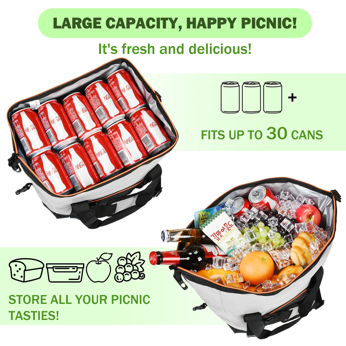 Tirrinia 30 Cans Insulated Soft Cooler Bag