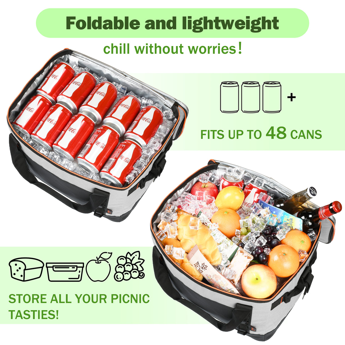Tirrinia 48 Cans Insulated Soft Cooler Bag detail view