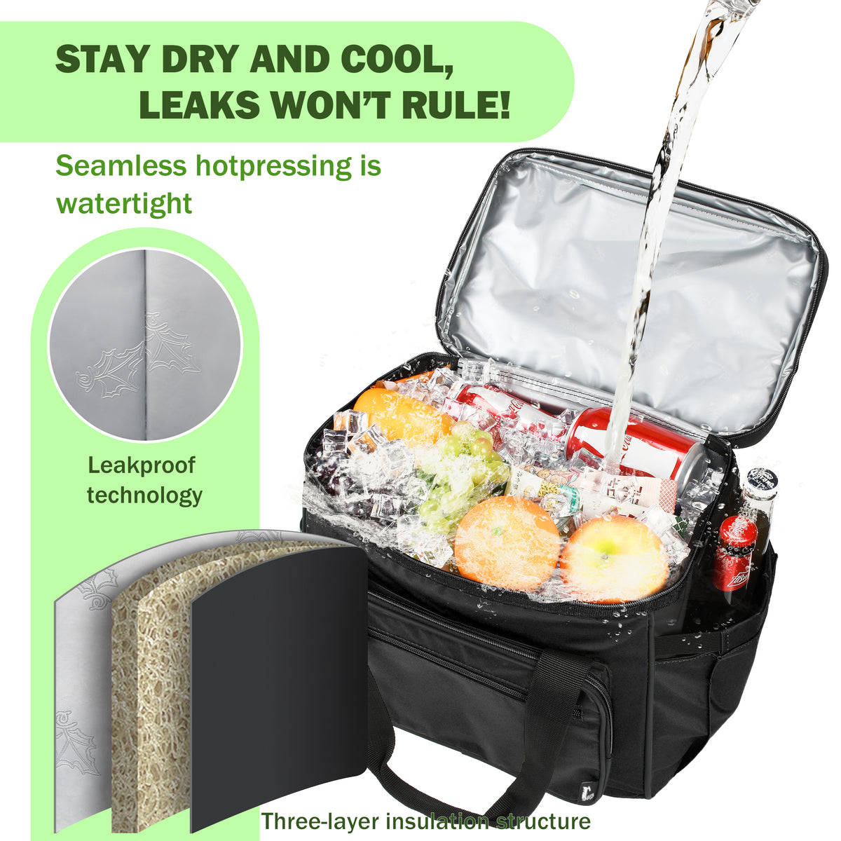 Tirrinia 24 Cans Insulated Soft Cooler Bag