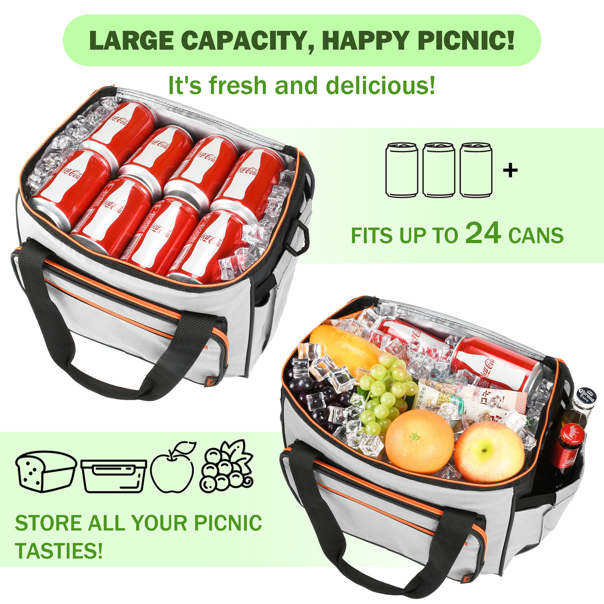 Tirrinia 24 Cans Insulated Soft Cooler Bag detail view