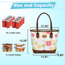 Tirrinia Insulated Women Cooler Tote Bag size chart