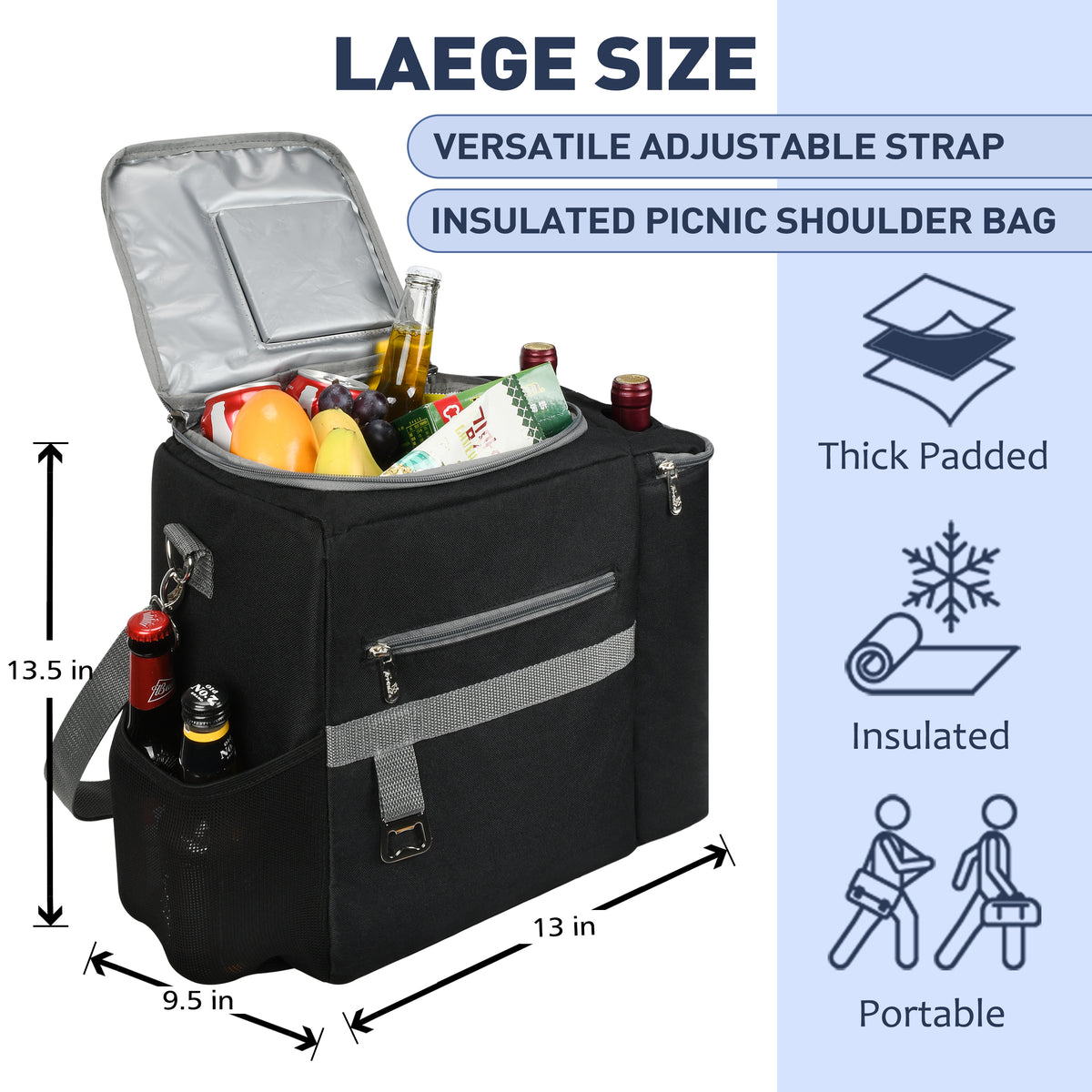 Tirrinia Outdoor Cooler with Wine Compartment front view