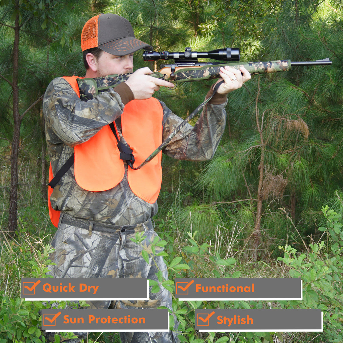 Tirrinia Orange Hunting Hat front view
