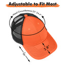Tirrinia Orange Hunting Hat size chart