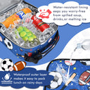 Tirrinia Sports-Themed Insulated Lunch Bag – Compact, Leakproof & Travel-Friendly
