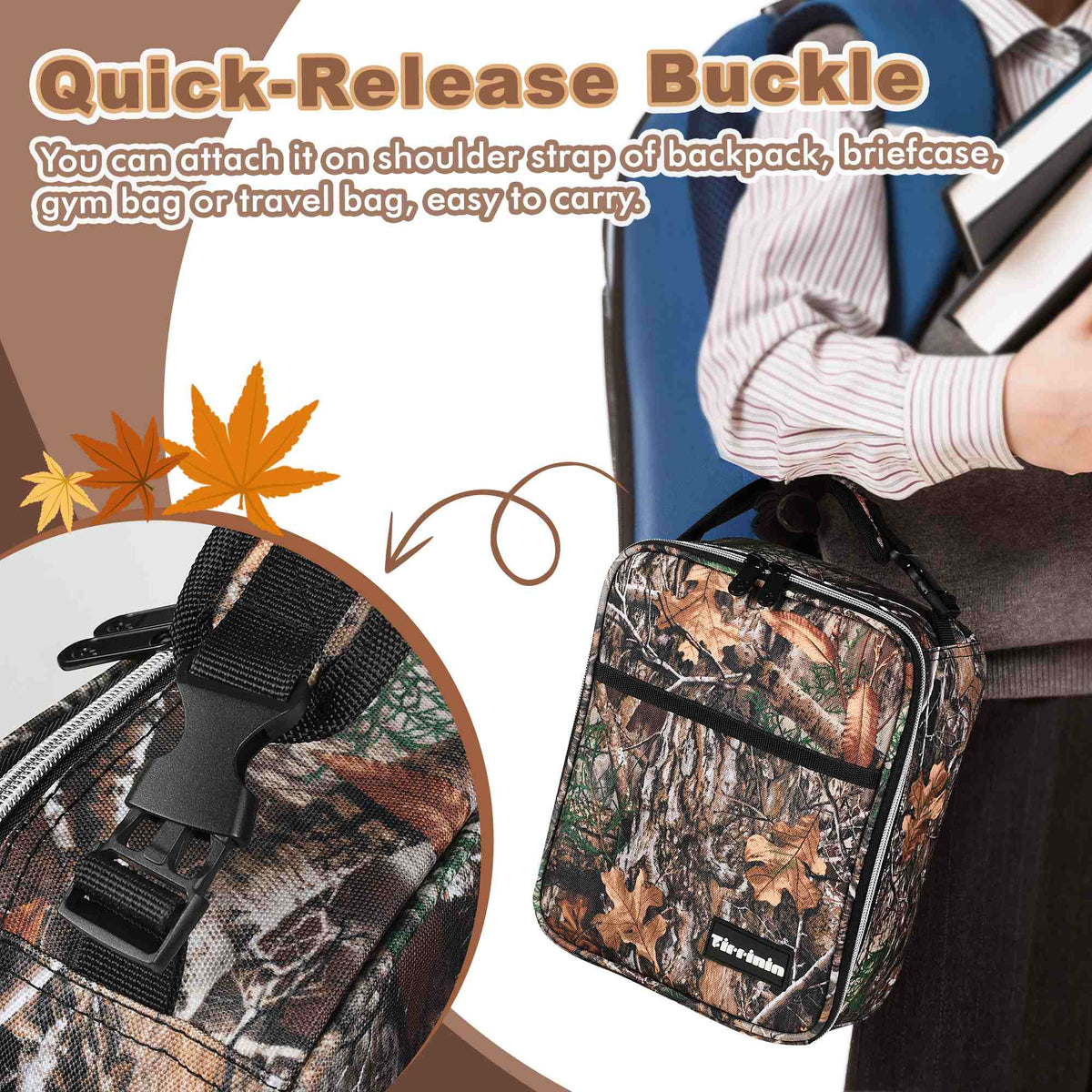 Tirrinia Small Camo Lunch Bag