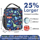 Tirrinia Kid's Blue Dino Lunch Bag front view