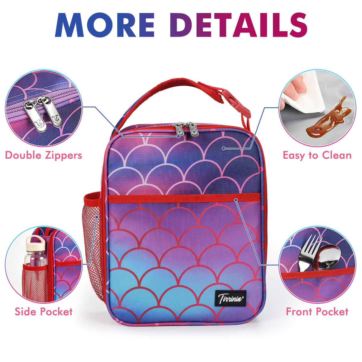 Tirrinia Sports-Themed Insulated Lunch Bag – Compact, Leakproof & Travel-Friendly