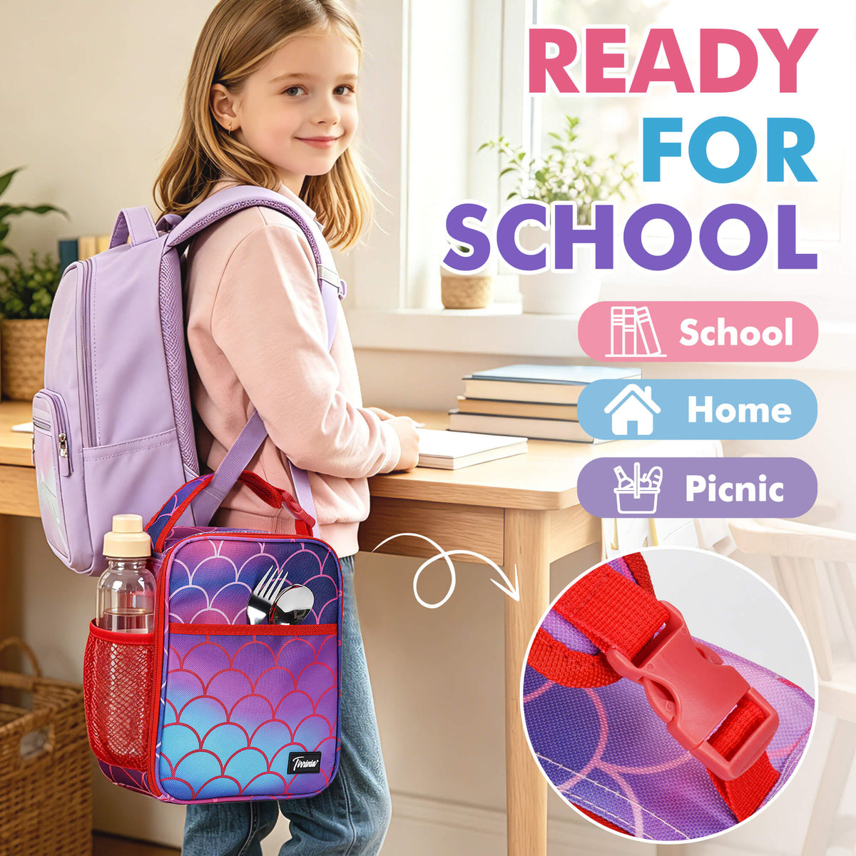 Tirrinia Sports-Themed Insulated Lunch Bag – Compact, Leakproof & Travel-Friendly