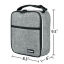 Tirrinia Solid Color Insulated Lunch Cooler Bag size chart