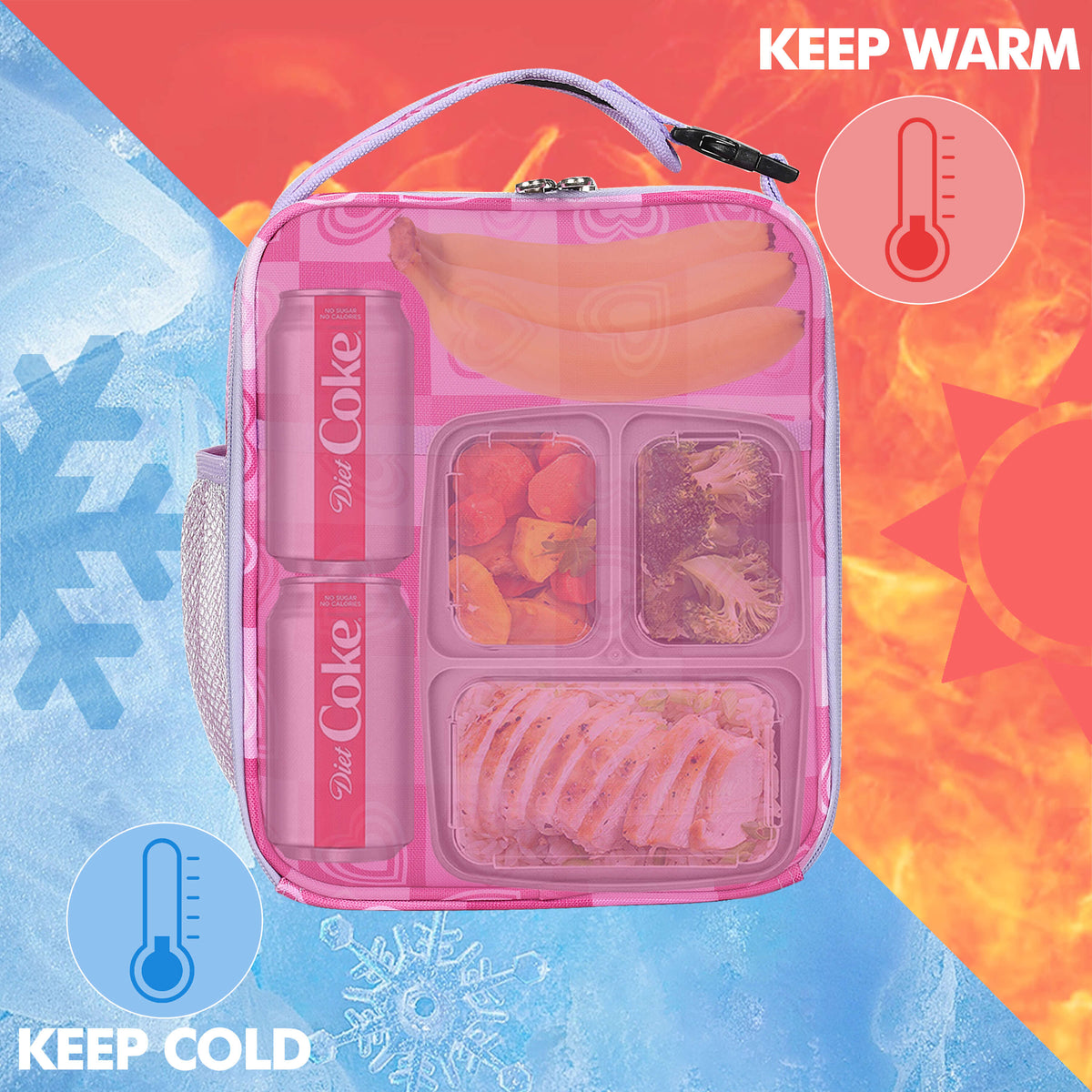 Tirrinia Sports-Themed Insulated Lunch Bag – Compact, Leakproof & Travel-Friendly