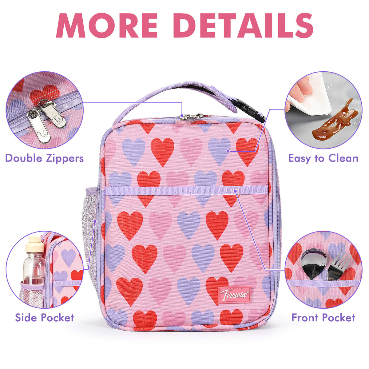 Tirrinia Sports-Themed Insulated Lunch Bag – Compact, Leakproof & Travel-Friendly