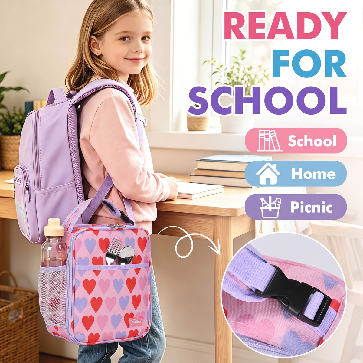 Tirrinia Sports-Themed Insulated Lunch Bag – Compact, Leakproof & Travel-Friendly