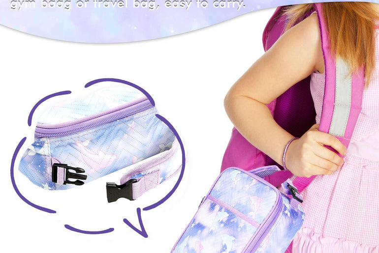 Tirrinia Kids' Purple Dolphin Lunch Bag detail view