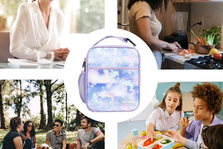 Tirrinia Solid Color Insulated Lunch Cooler Bag