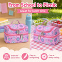 Tirrinia Kids Insulated Lunch Bag – Leak-Proof Double Decker Cooler Tote