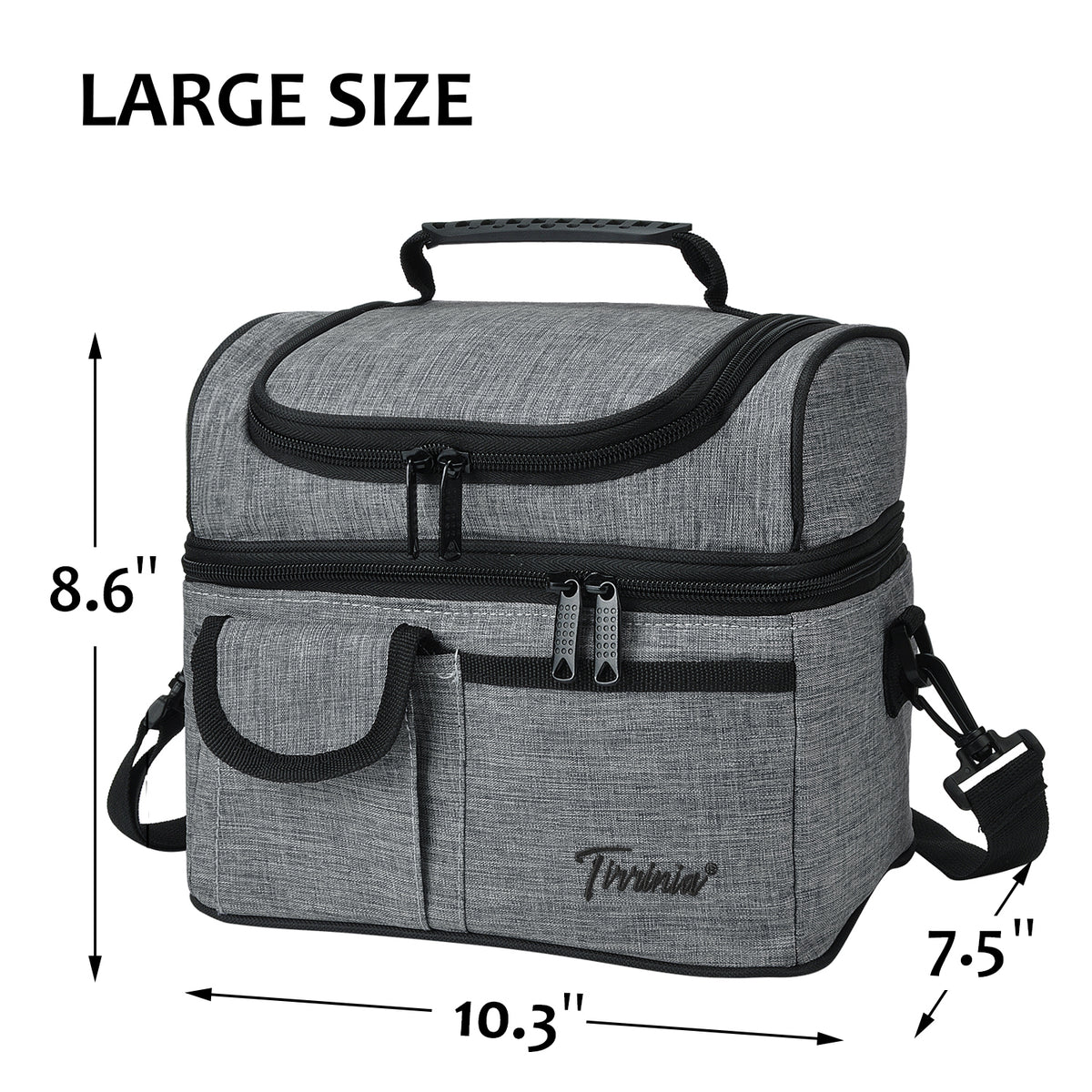 Tirrinia Lunch Tote Bag with Dual Compartment