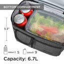 Tirrinia Lunch Tote Bag with Dual Compartment