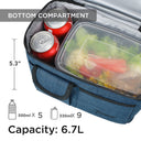 Tirrinia Lunch Tote Bag with Dual Compartment