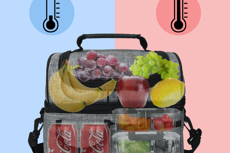 Tirrinia Lunch Tote Bag with Dual Compartment
