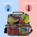 Tirrinia Lunch Tote Bag with Dual Compartment