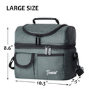 Tirrinia Lunch Tote Bag with Dual Compartment