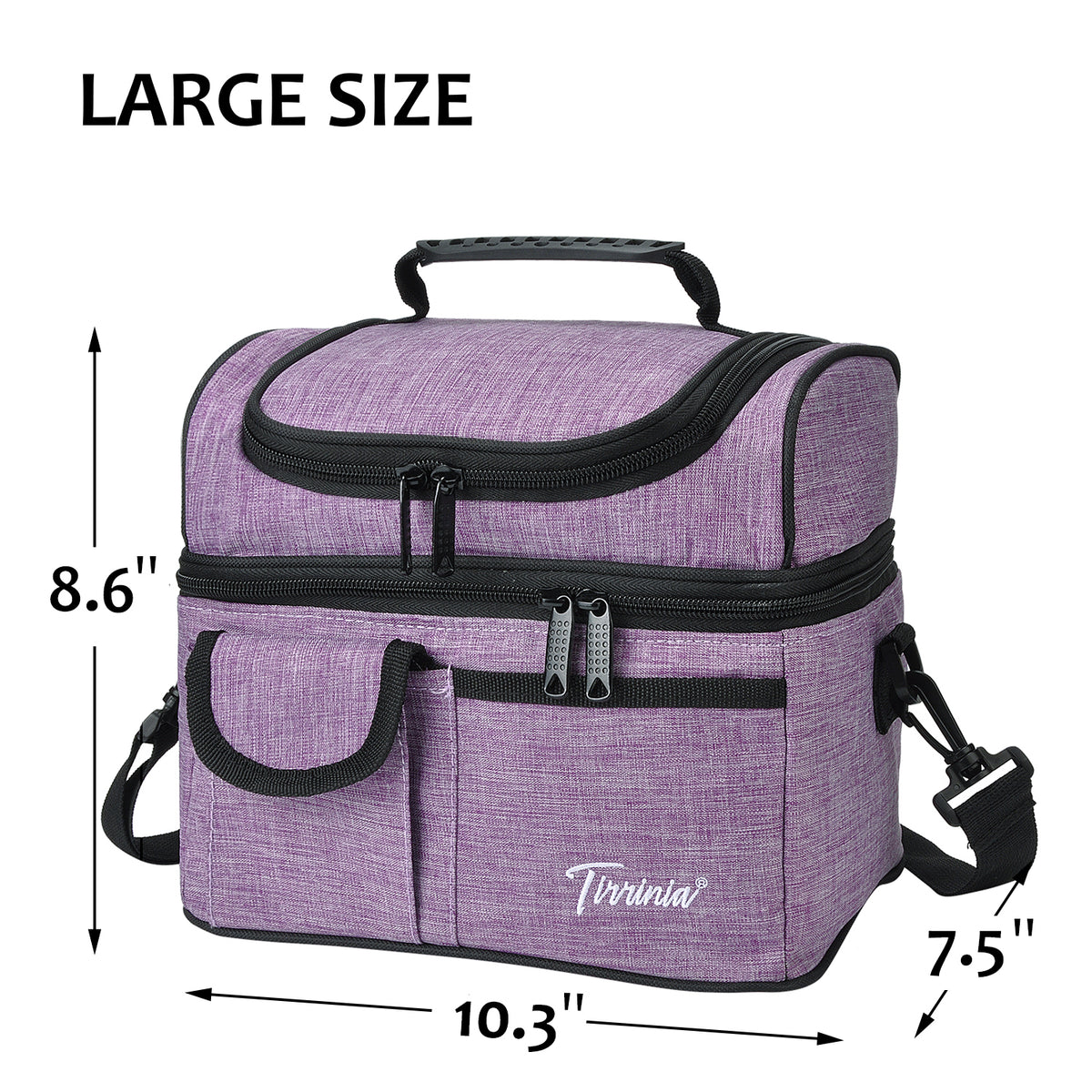 Tirrinia Lunch Tote Bag with Dual Compartment