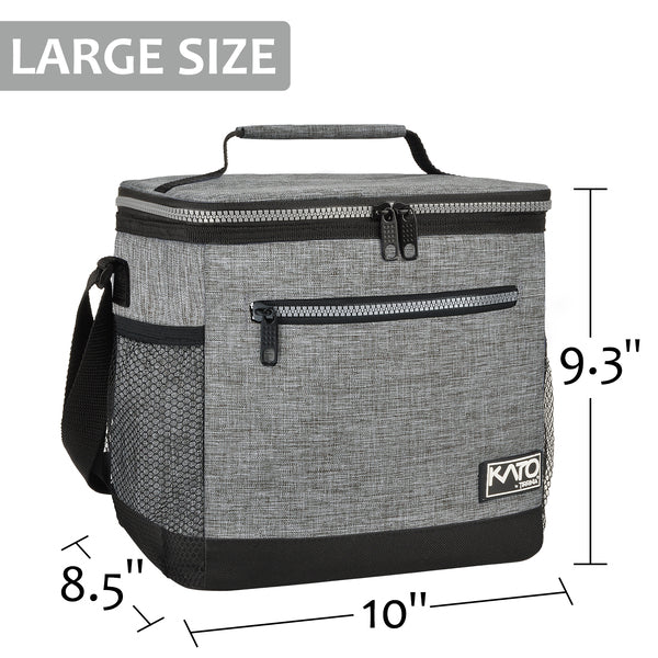 Tirrinia Large Capacity Thermal Lunch Bag size chart