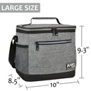 Tirrinia Large Capacity Thermal Lunch Bag size chart