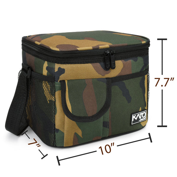 Tirrinia Reusable Lunch Cooler Bag with 4 Pockets size chart