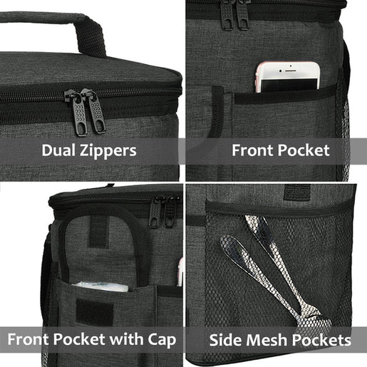 Tirrinia Large Leakproof Lunch Bag for Men