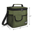 Tirrinia Reusable Lunch Cooler Bag with 4 Pockets size chart