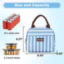 Tirrinia Small Insulated Lunch Cooler Bag for Kids size chart